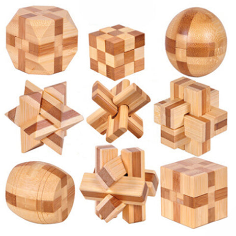 Wooden Interlocking 3D Puzzles