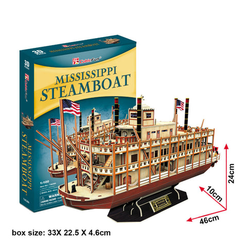 DIY Mississippi Steamboat Ship Puzzle Kit