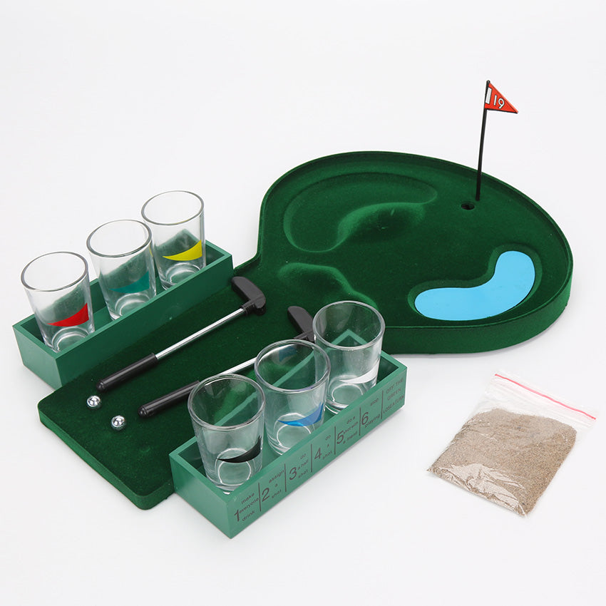 Mini Golf Drinking Game Set